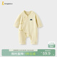 童泰（TONGTAI）嬰兒連體衣秋冬季新生兒衣服初生寶寶蝴蝶哈衣爬服和尚服黃色59cm
