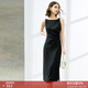 顏域（YANYEE）2026新款氣質(zhì)小黑裙時(shí)尚高級職業(yè)無(wú)袖連衣裙女夏季收腰中長(cháng)裙 黑色 L/40