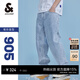 杰克·瓊斯（JACK&JONES）26年春夏季直筒牛仔褲男裝【涼感】潮流寬松錐腿休閑褲子九分男褲 E40淺牛仔藍 38 190/92A (W38）