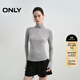 ONLY2025秋季新款質(zhì)感純色軟糯親膚修身高領(lǐng)針織衫女|125324018 G19 淺灰紗色 XL