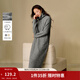 茵曼2025秋冬女裝新款格雷系高領(lǐng)針織連衣裙慵懶風(fēng)顯瘦長(cháng)款裙子 深灰色 S