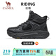 駱駝（CAMEL）運動(dòng)男鞋厚底高幫秋冬加絨休閑棉鞋 K15CX4L4002 黑/城堡灰 42