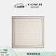 蔻馳（COACH）奧萊女士經(jīng)典標志桑蠶絲方形圍巾絲巾禮物 白色