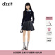 DZZIT地素短褲2025冬新款學(xué)院風(fēng)綿羊毛混紡不規則壓褶裙褲女3J4Q1061E 中灰色 XS