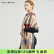瑪麗亞·古琦（MARJA KURKI）絲光羊毛圍巾女冬款 保暖雙面格紋女士圍巾披肩用禮盒裝 經(jīng)典旋律 米色