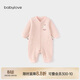 babylove嬰兒連體衣春秋季哈衣爬服男女寶寶簡(jiǎn)約薄夾棉a類(lèi)保暖衣服外出服