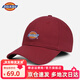 Dickies棒球帽男女同款春夏季透氣遮陽(yáng)戶(hù)外防曬復古軟頂顯臉小鴨舌帽子 酒紅色-男女同款 均碼 （可調節 適合頭圍55-61cm）