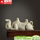 正揚汝窯茶寵陶瓷唐馬元寶功夫茶具擺件可養開(kāi)片精品可愛(ài)茶桌筆架茶玩 古汝茶寵(筆架)駱駝