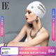 范德安（BALNEAIRE）硅膠游泳帽女款防水抗氯專(zhuān)業(yè)長(cháng)發(fā)舒適時(shí)尚游泳 YM001 珍珠白