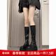 回力四季彈力長(cháng)筒瘦瘦靴子女款增高厚底長(cháng)靴女2026新款春季高筒騎士靴 黑色（升級專(zhuān)柜品質(zhì)） 38