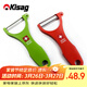 Kisag進(jìn)口削皮刀軟果刀多功能二件套去皮器【紅色+綠色】