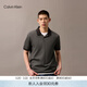 Calvin KleinJeans25夏季男士商務(wù)休閑通勤ck絲光棉撞色翻領(lǐng)短袖T恤POLO衫