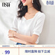 歐莎（OSA）短袖女時(shí)尚高級感2025新款泡泡袖減齡t恤短款修身顯瘦高檔上衣 白色 XL