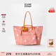 ECODAY托特包原創(chuàng  )設計雙面包大容量單肩女包學(xué)生電腦包送女友禮物 粉色（含小包）