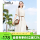 百圖betu女裝春夏新款連衣裙文藝減齡法式復古連衣裙女2403D06 米白 M