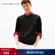 Tommy Hilfiger【撞色橫條紋】26春夏新款男純棉休閑學(xué)院風(fēng)圓領(lǐng)內搭針織衫 【純色繡標毛衣】經(jīng)典黑BDS L （推薦：150-165斤）