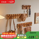 苑雅居實(shí)木鋼琴鍵掛衣架壁掛衣帽架入戶(hù)門(mén)口墻壁掛衣鉤玄關(guān)墻上掛包架