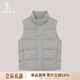 哈吉斯（HAZZYS）男裝 冬款針織羊毛背心【鵝絨】羽絨馬甲男ASFZU0BDU46 灰色GE XL (180/100A 50)