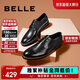 百麗/BELLE商場(chǎng)同款男鞋牛皮革布洛克商務(wù)正裝皮鞋B3217CM0 黑色 43