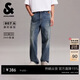 杰克·瓊斯（JACK&JONES） 男裝春季牛仔褲時(shí)尚水洗貓須舒適百搭闊腿褲長(cháng)褲子226132167