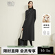 晚白【新品】冬季簡(jiǎn)約氣質(zhì)格雷灰毛呢裙時(shí)尚休閑含羊毛法式無(wú)袖連衣裙 深灰色 M