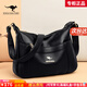 雪愛(ài)袋鼠（XUEAIDAISHU）女士高檔單肩包2026新款中老年媽媽包40歲50女包斜挎包三八節禮物 黑色[禮盒+禮袋+手包卡包]