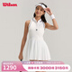 威爾勝（Wilson）官方夏季女士TOPSPIN一體織透氣修身POLO領(lǐng)網(wǎng)球運動(dòng)連衣裙 亮白色-WW00564511WTA S /165/84A