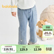 巴拉巴拉【商場(chǎng)同款】寶寶牛仔褲女童修身喇叭褲秋季新款長(cháng)褲 牛仔淺藍88101 110