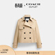 蔻馳（COACH）奧萊女士短款風(fēng)衣外套高級感商務(wù) 亮卡其色 S
