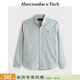 Abercrombie & Fitch【牛津襯衫】經(jīng)典小麋鹿圖案男裝25春夏美式長(cháng)袖襯衫125-5083 灰綠色 2XL (185/124A)尺碼偏大