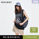moussy 新品美式街頭摩天輪LOGO無(wú)袖T恤女028ISZ90-0861 020黑色 均碼