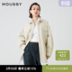 moussy 女裝新款街頭風(fēng)皮衣外套女028HSZ30-0531 071淺米色 均碼