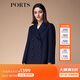 PORTS寶姿秋冬新品女裝長(cháng)袖深色系毛呢大衣SM9C012LWW047 晚安藍 XS (2)
