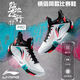 李寧（LI-NING）羽球鞋 貼地飛行2pro減震回彈碳板支撐耐磨比賽鞋 AYAT003-2（標準白/黑色） 46