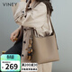 viney牛皮包包女包大容量水桶包輕奢斜挎單肩生日禮物高級感送女友老婆
