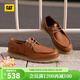 卡特（CAT）休閑皮鞋男鞋經(jīng)典荔枝紋皮復古單鞋新品P7917O1EMC36 棕色 39