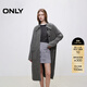 ONLY秋冬慵懶風(fēng)口袋翻領(lǐng)螺紋長(cháng)款開(kāi)衫針織衫女|12433B015 G12 中花灰色 S (160) 80A