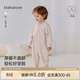 babylove嬰兒連體衣春秋季斜襟拉鏈哈衣爬服男女寶寶休閑外出居家衣服 暖花灰 90cm