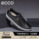 愛(ài)步（ECCO）休閑鞋 板鞋男鞋男士平底耐磨皮鞋低幫鞋子男 柔酷7號430004 HL 黑色43000401001 42