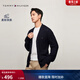 Tommy Hilfiger【寬松針織】秋冬男女商務(wù)休閑通勤V領(lǐng)慵懶風(fēng)開(kāi)衫外套毛衣 藏青色FAP M （推薦：135-150斤）