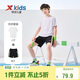 特步（XTEP）兒童童裝男女童小中大童運動(dòng)短袖針織套裝 珍珠白 150