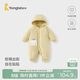 童泰（TONGTAI）嬰兒連體衣冬季純棉夾棉寶寶衣服新生兒連帽哈衣爬服黃色80cm