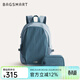 BAGSMART雙肩包輕行背包男女多功能通勤大容量出差書(shū)包大學(xué)生電腦包旅行包 灰藍（可容納15.6英寸筆記本）
