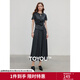 初語(yǔ)優(yōu)可絲扭結T恤半身裙套裝女2025夏季新款法式氣質(zhì)顯瘦兩件套 灰藍色 M