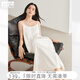 對白【緞面吊帶裙】松弛感連衣裙女2026夏季新款氣質(zhì)優(yōu)雅背心長(cháng)裙 月光白 S