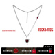 ROCK&RIDE【即將調價(jià)】惡魔之心紅石榴石項鏈 S925銀男士復古女設計感送女 惡魔之心項鏈 （50cm）