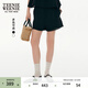 Teenie Weenie小熊女裝短褲夏季法式蕾絲邊甜美俏皮褲子 黑色 M