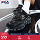 FILA 斐樂(lè )官方老爹鞋男女情侶鞋減震跑步鞋運動(dòng)鞋掠奪者 2 【男款】黑/中灰-BM 42