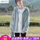 歐貝汐衛衣女灰色連帽開(kāi)衫春夏春秋季韓版學(xué)生寬松長(cháng)袖女生外套休閑上衣 灰色 M