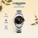 浪琴（LONGINES）瑞士手表 康鉑系列 女士鋼帶石英表 L22864526